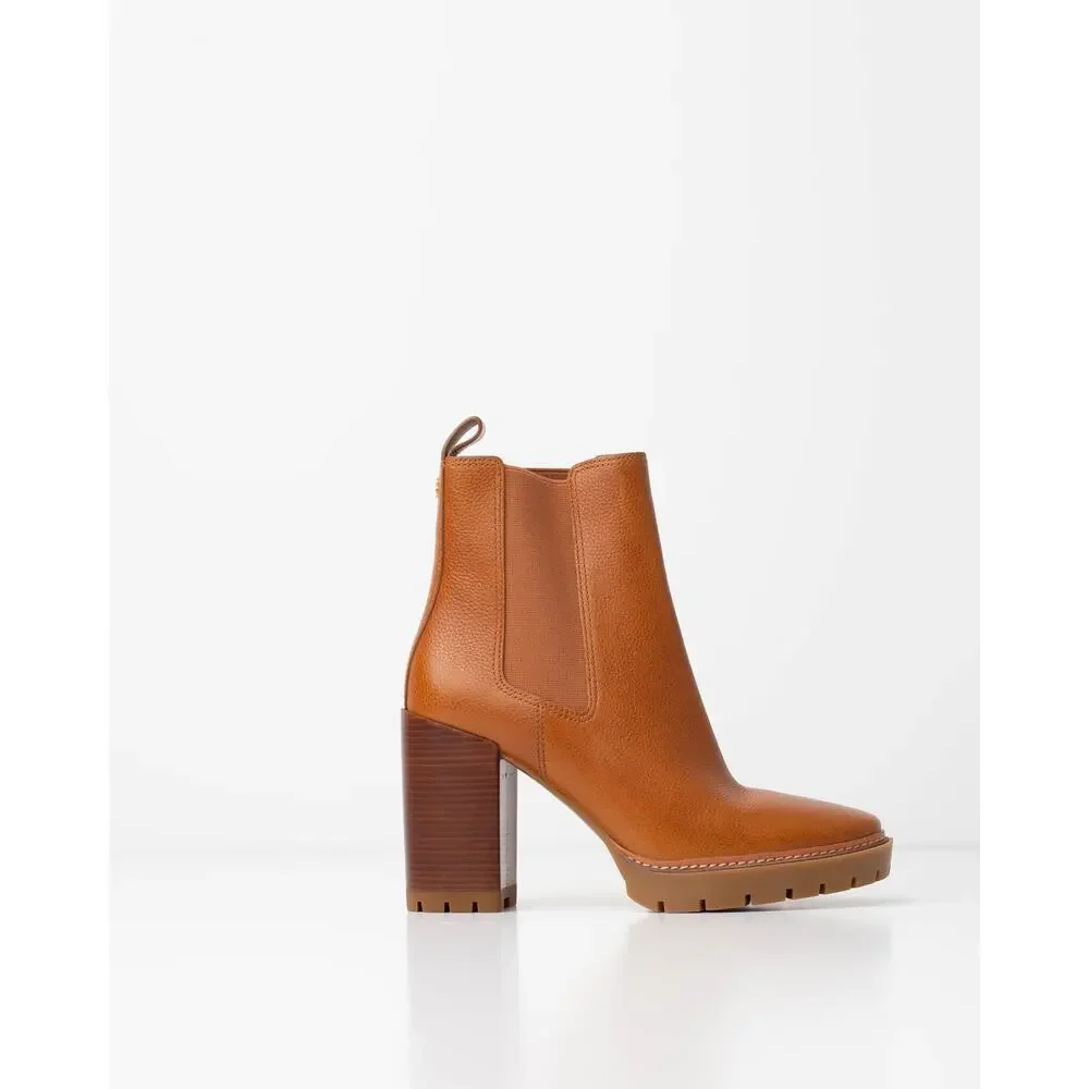 Tory Burch Women's Carson Lug Sole High Heel Boots Size 10